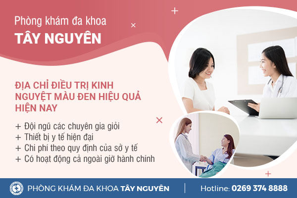 Kinh nguyệt có màu (đen, nâu)